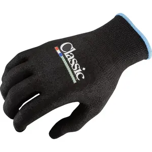 Classic Equine Black Horse Roping Gloves - 6-Pack, Touchscreen Friendly, Abrasion Resistant Kid