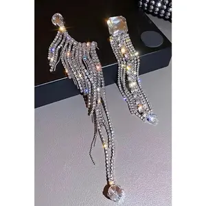 Jessica Bara Lindsey Rhinestone Fringe Earrings
