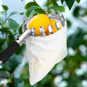 Durable Fruit Picker with Pole & Basket, Convenient Fruit Picking Tool, Ideal for Orchard & Outdoor Harvesting, Suitable for Apples, Oranges, Lemons