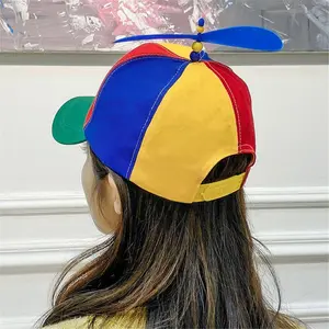 Rainbow Bamboo Dragonfly Baseball Cap Funny Helicopter Propeller Adventure Hat Firefly Cap Snapback Hat For Adult Kids Boy Girl