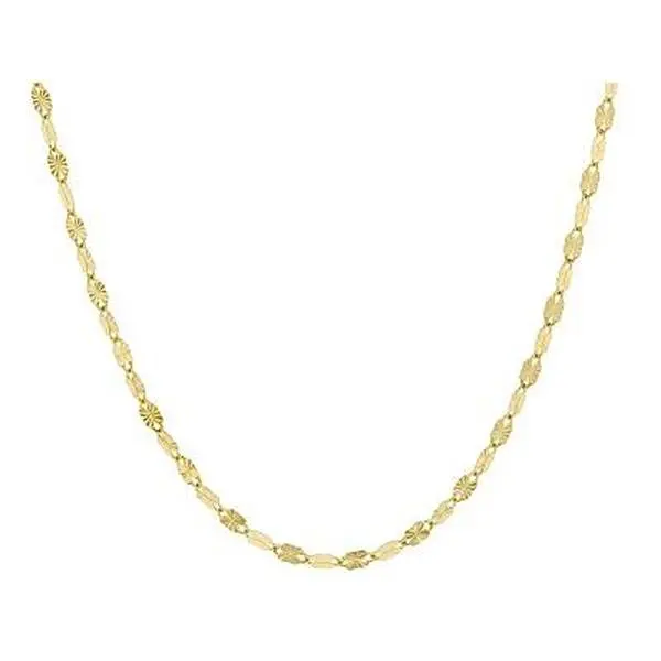 JTV 10K Yellow Gold 1.8mm Diamond Cut Tuscan Sun 20 Inch Chain
