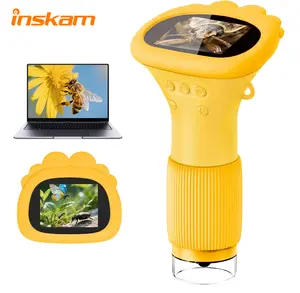 INSKAM Kid Microscope, 2" IPS Screen 1000X Handheld Digital Microscopes HD Portable Mini USB Microscope Camera,STEM Educational Science Toys,PC Compatible,Christmas & Birthday Gifts for Age 5 6 7 8 9 10 11 12 Girls & Boys
