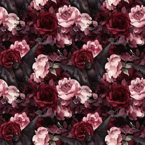 Burgundy in October Pattern 13 Quilting Cotton Fabric