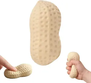 Peanut Shape Stress Relief Ball Soft Squeeze Fidget, TPR Anxiety Relief Hand Grip Decompression Ball for Office Desk Focus Relaxation Portable (1pc)