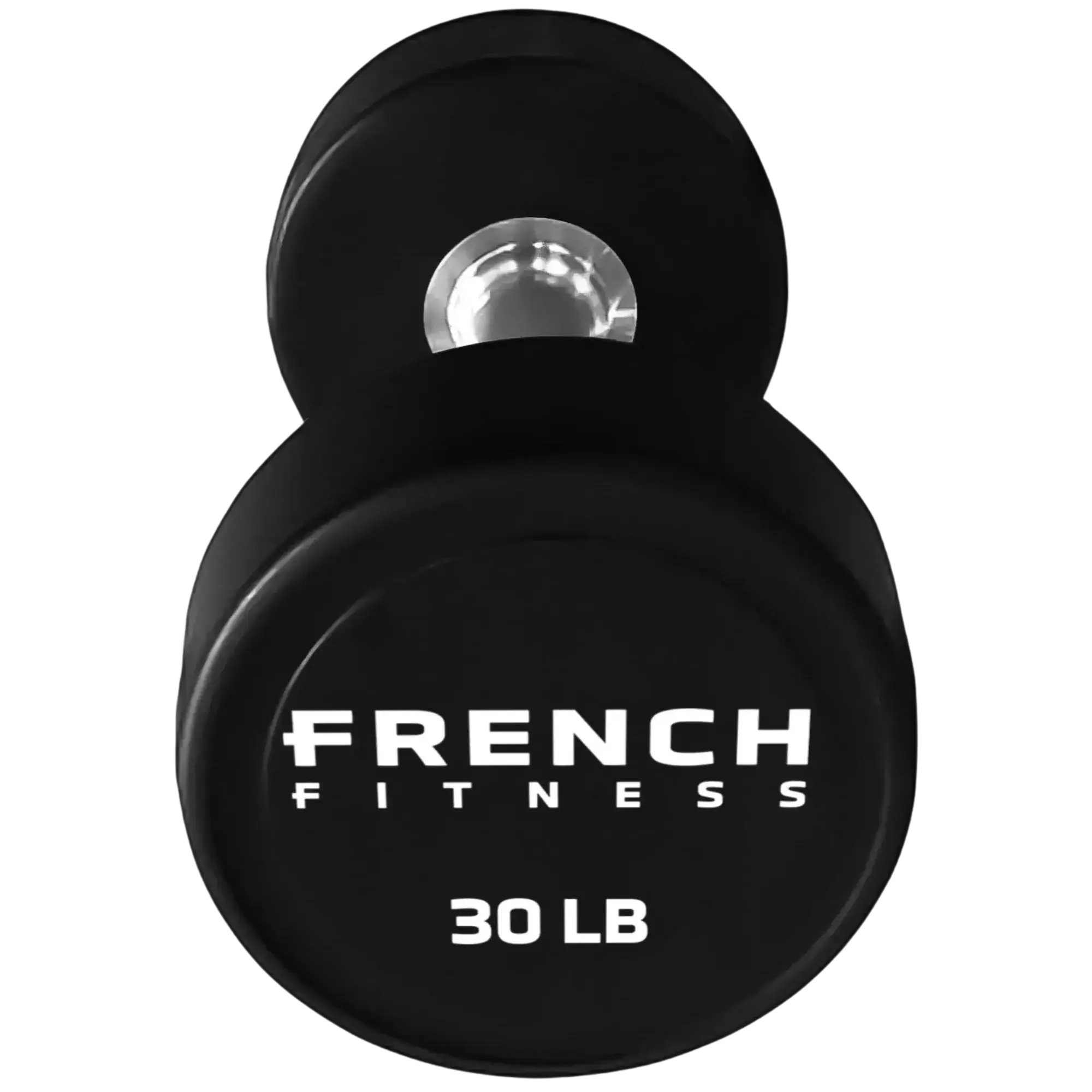 French Fitness Urethane Round Pro Style Dumbbell V2 30 lbs - Single (New)