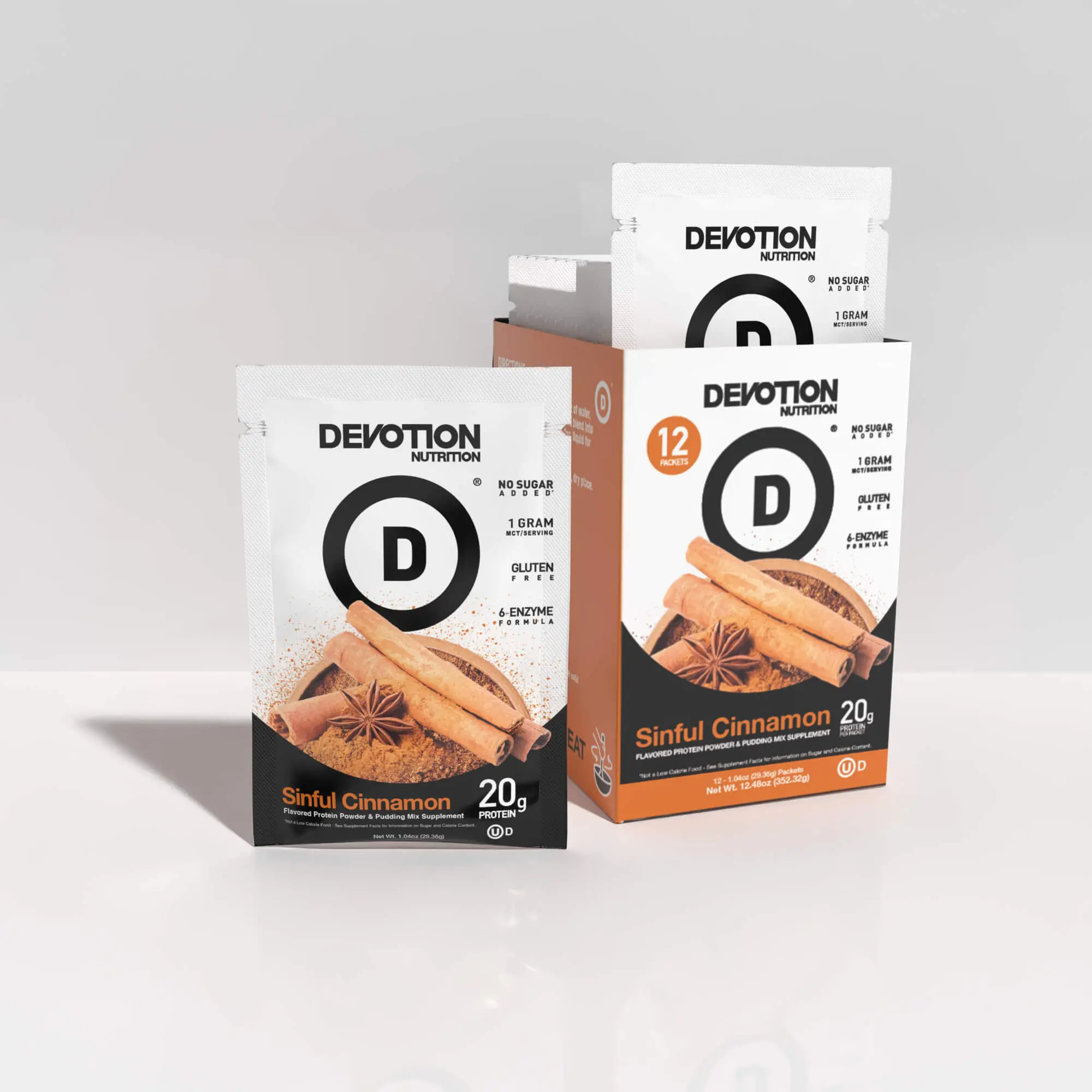 Sinful Cinnamon Flavor Protein Powder 12-Pack