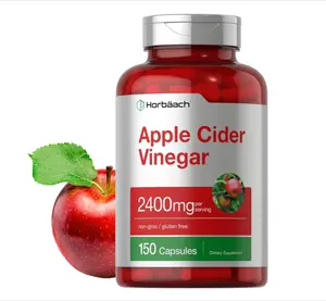 Horbäach Apple Cider Vinegar Capsules | 2400mg | 150 Count | Non-GMO, Gluten Free Supplement