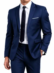 Classic Men's Formal Suit Set Elegant Blazer and Dress Pants for Weddings
