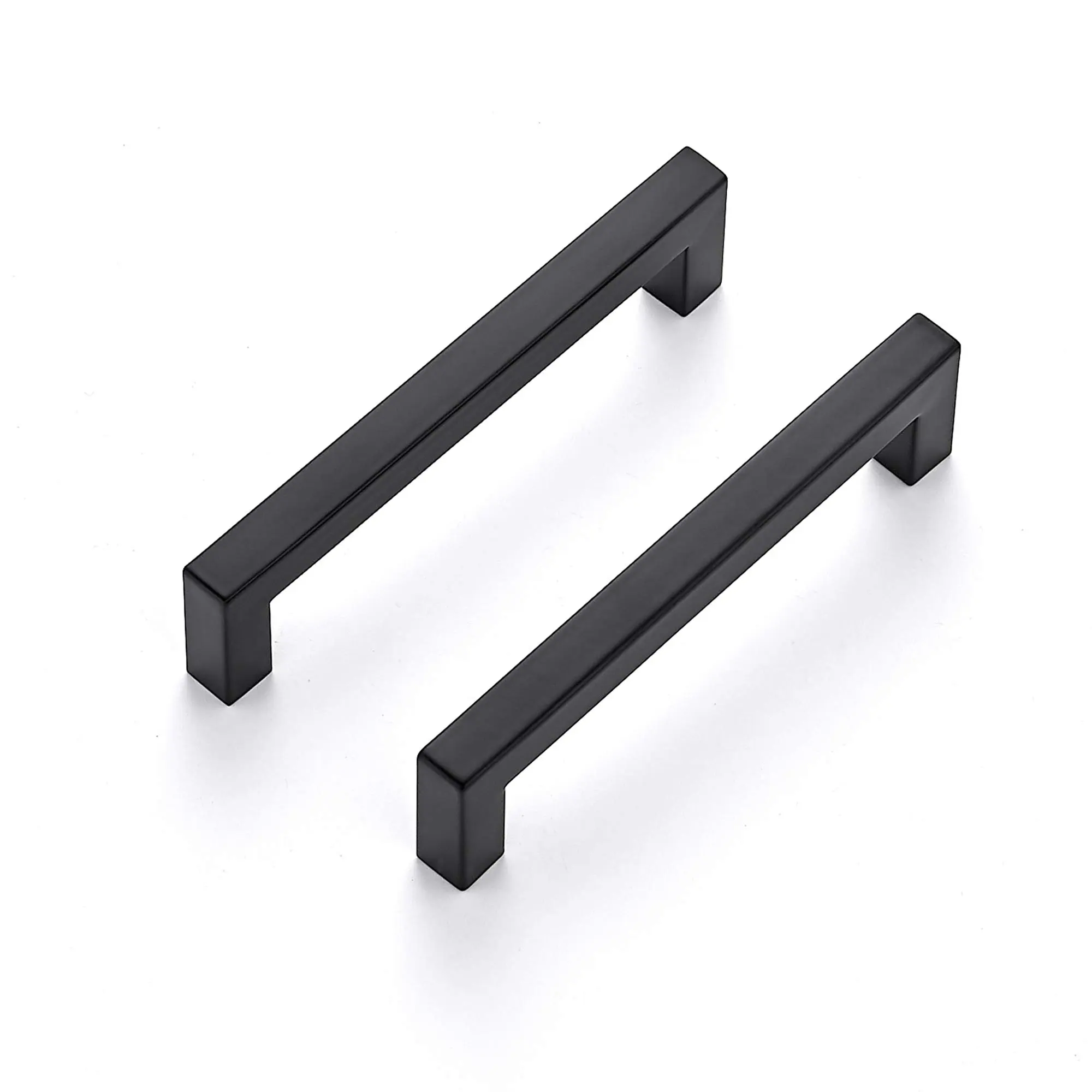 Ravinte Matte Black Metal Square Cabinet Handles - Clean Look Door Hardware for Farmhouse, Traditional Kitchen Cabinets & Drawers