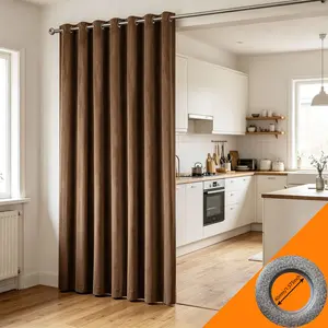 1 Pcs Solid Color Perforated Velvet Divider Curtain, Simple and Versatile Noise Reduction Privacy Light Blocking Curtain, Multiple Colors Available