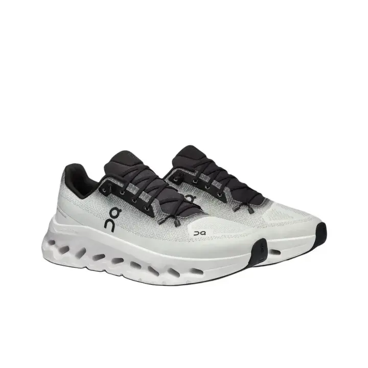 Men's Low-Top Running Shoes (WhiteBlack) – CloudTilt Cushioned, Abrasion-Resistant, and Breathable