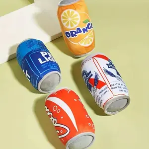 Fun Beer Can Dog Toys Set, Plush Squeaky Chew Toys for All Breeds, Perfect Birthday Gift for Puppies, 2 Pieces, Interactive Pet Playtime