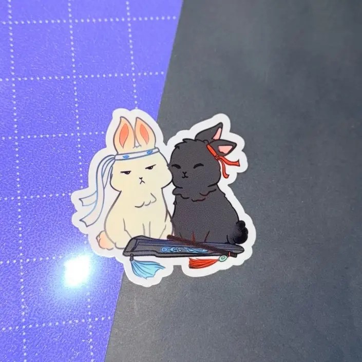Cultivation Bunnies Ship Stickers | Demonic Danmei BL Stickers, WangXian WDZS Sticker, Yiling Gaytriarch, wwx lwj MXTX Stickers, Cute Rabbit