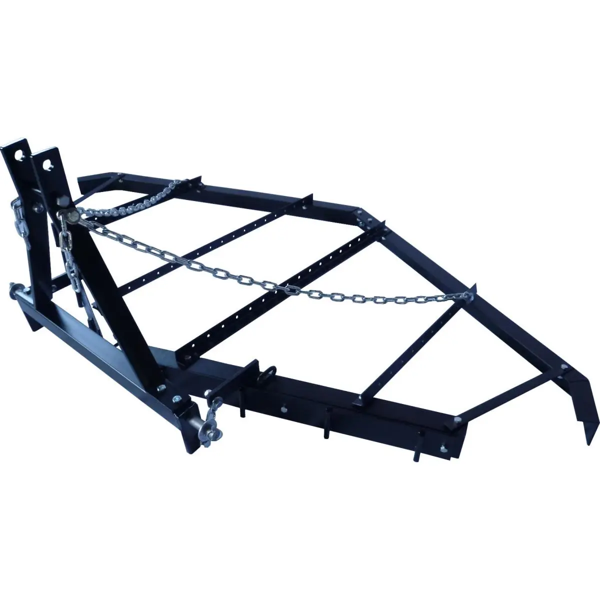 Field Tuff 3-Point Tractor-Mounted Landscape Drag - Heavy-Duty Steel Frame, Included Tow Chain, Ideal for Yard Leveling, Driveway Tasks