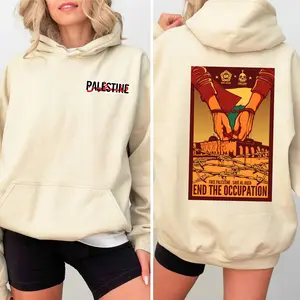 Free Palestine Double Sided Unisex Shirt, End The Occupation Palestine, Save Gaza, Save Palestine Casual Cotton, Soft, Hoodie winter hoodie Womenswear Check
