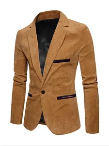 Men's Casual Suit Jacket Long Sleeve, Stylish Western Wear Outerwear, Perfect for Daily & Formal Occasions, Comfortable Fit Design, Western Style