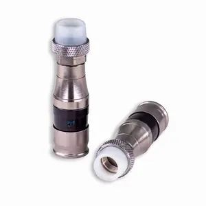 SatelliteSale Indoor/Outdoor Coaxial F-Type Fittings Weather-Seal Connectors for RG-11 Coax Cables Pack of 4 Pcs