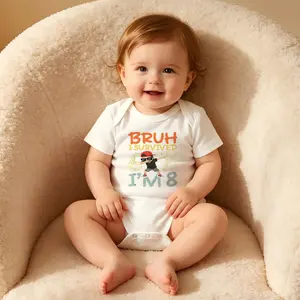 Infant Onesie Pure Cotton Minimalist Graphic Number Theme Print Casual Daily Wear