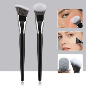 Professional Foundation Brush Set, Face Makeup Brush, Essential Brushes, Angled & Flat Design Brushes, Soft Fiber Makeup Tools for Natural Finish, Ideal for Daily Use