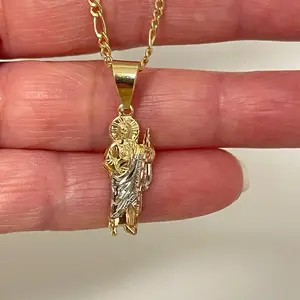 18k Gold Plated St. Jude Necklace san judas