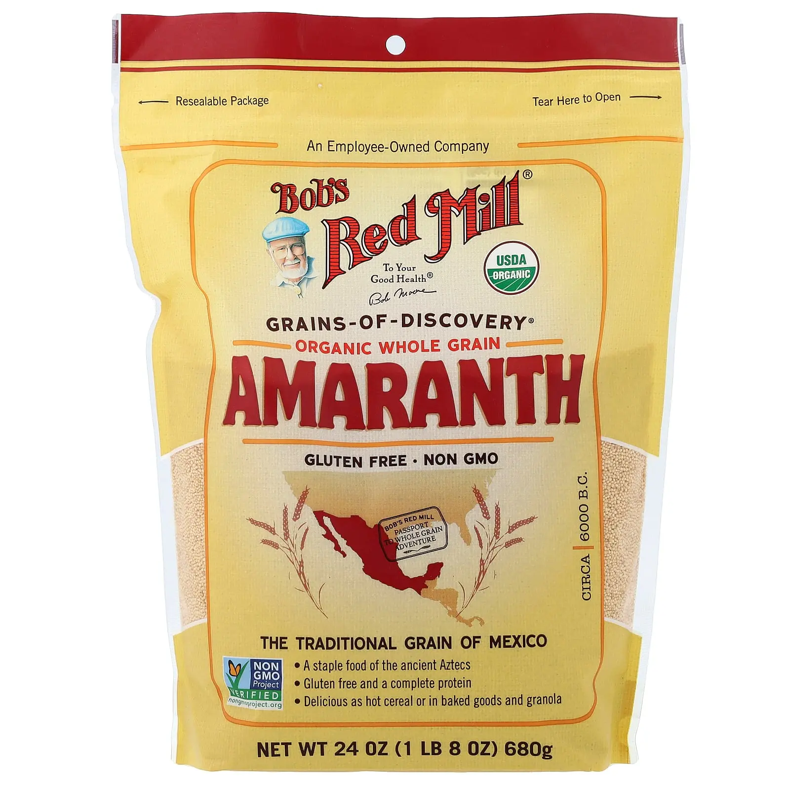 Bob's Red Mill Organic Amaranth, Whole Grain, 24 oz (680 g)