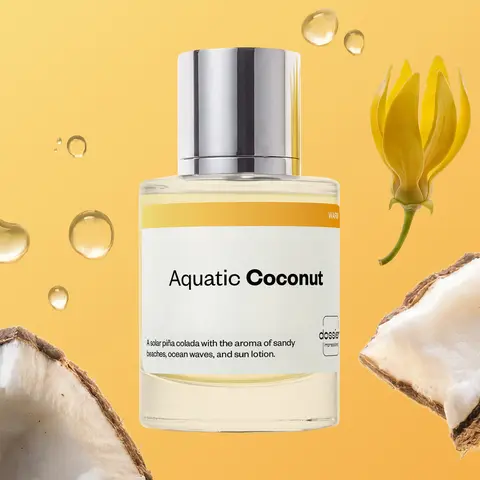 Aquatic Coconut, Dossier, Unisex, 50ml, Eau De Parfum, Coconut, Bergamot, Pink Pepper, Lemon, Aquatic Accord, Ylang Ylang, Musk, Cedarwood