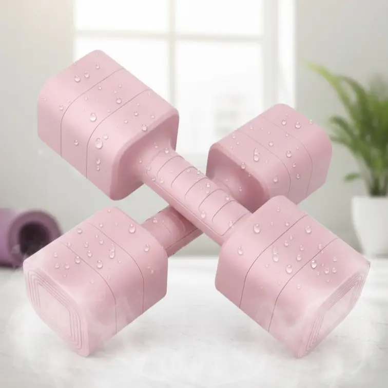 3-in-1 Adjustable Dumbbell Set - 10lb, 20lb Options, Anti-Slip Detachable Weights, Home Fitness Equipment for Pilates & Home Workout