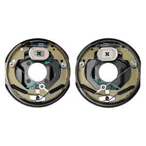 Electric Trailer Brake Assembly 10x2.25 Inch Self-Adjusting Electric Brakes Kit For 3500 Lbs Axle, 4-Hole Mounting, Backing Plates, Right And Left Pair, Vehicle Trailer Brake System Replacement Parts