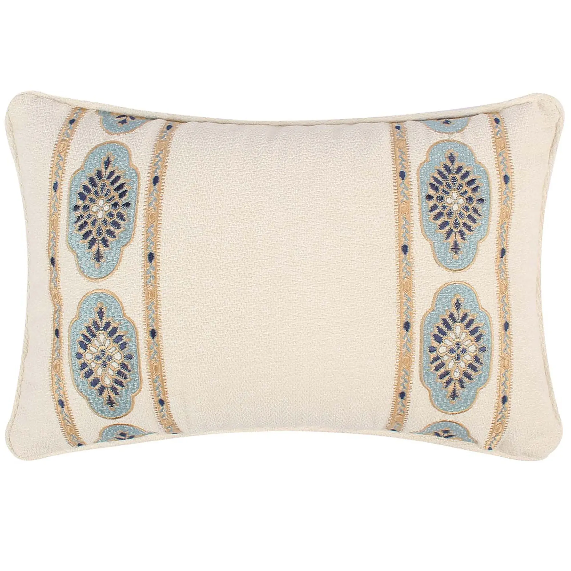 Kimpton Navy Embroidered Pillow