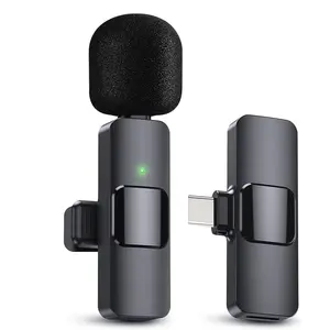 Wireless Lapel Microphone with Advanced Sound Quality, Wireless Lavalier Mics, Wireless Connection for iOS Android PC, Ideal for Events and Speeches, Directional Noise-Canceling Microphone for Videos, Podcasts, Vlogs, YouTube, TikTok Live Streams
