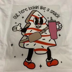 Custom dtf print Out looking like a snack” Ready to heat Press transfer