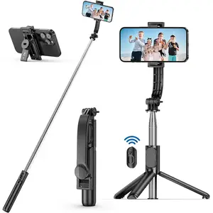 Selfie Stick, Extendable Selfie Stick Tripod with  Remote and Tripod Stand, Portable, Lightweight, Compatible with  15 14 13 12 Pro Xs Max X 8Plus,  Smartphone and More