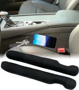 Car Seat Gap Filler Universal for Car SUV Truck Accessories Seat Gap Blocker Fit Organizer Fill the Gap between Seat and Console Stop Things from Dropping Pack of 2 Black