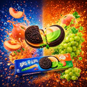 Oreo Cookie Swirl Crystal Grape Peach (TAIWAN)