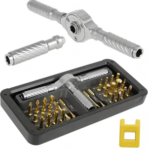 30 In 1 Magnetic Ratchet Screwdriver Set, 30 In 1 Magnetic Repair Tool Kit With Rotatable Ratchet Handle, Ratchet Screwdriver Kit With 28pcs Magnetic Precision Bits For Various Home Repairs