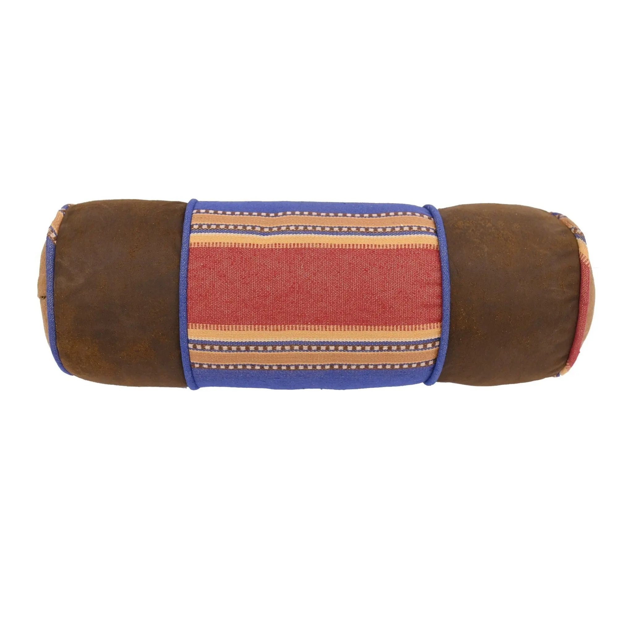 Denim Red & Blue Neck Roll Pillow
