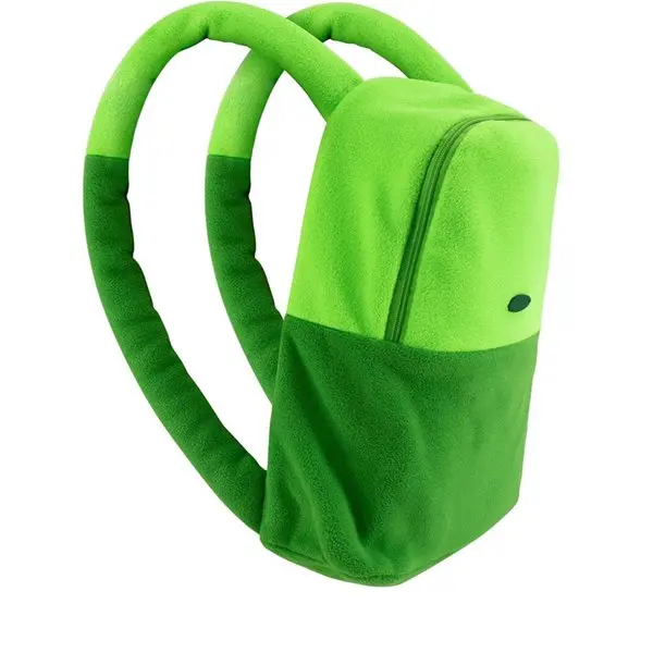 Unisex Anime Velvet Gym Backpack for Adults, ACG Culture Lovers - Neon-Lit Standout Fluorescent Green, Cartoon Print, Neutral Look, Thick Straps, Zipper Closure, Multicompartments, 14-in Laptop Fit, Breathable, Versatile Daily Use Sporty Casual Gym Bag
