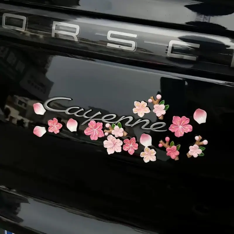 3D Flower Car Dashboard Decor Cherry Blossom Car Accessories Cute Girly Aesthetic Interior Ornament DIY Car Decor Fashion Car Accessories Car Stuff for Women Cool Car Stuff for Women Mother’s Day Gift