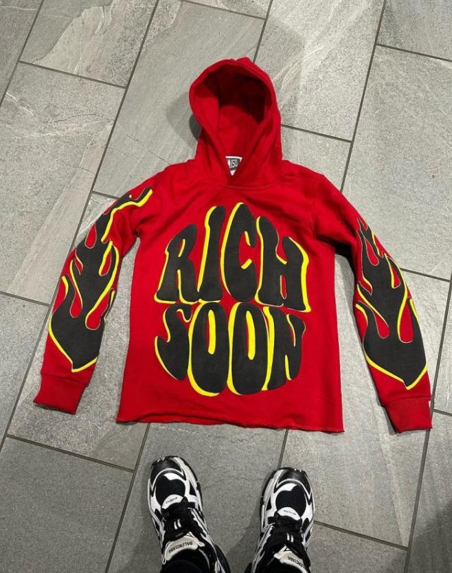 2026 European and American street fashion design-inspired American letter print casual men's and women's loose hooded sweatshirt