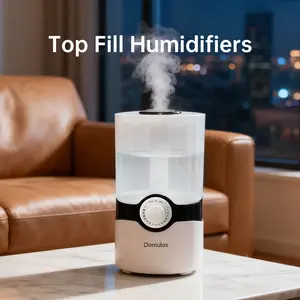 Top Fill Humidifiers for Bedroom, 3L Tank for Large Room, Aroma Diffuser Air Purifier Humidifier,Easy to Fill & Clean, 26dB Quiet Cool Mist Air Humidifier for Home Baby Nursery & Plants, Auto Shut-off and BPA-Free for Safety, 25H