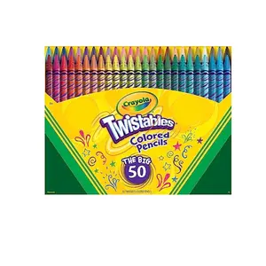 Crayola Twistables Colored Pencil Set (50ct), No Sharpen Colored Pencils For Kids, Kids Art Supplies for Back to School, 4+ [Amazon Exclusive]
