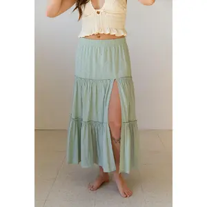 Eyelet Maxi Skirt