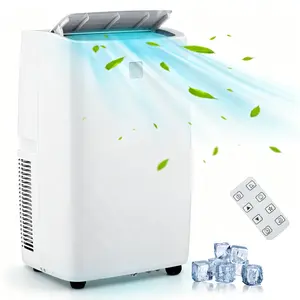 14,000 BTU 4-in-1 Portable Air Conditioner, Mobile AC Unit with Cooling, Dehumidifier, Fan & Sleep Mode, Features LED Display, 24H Timer, Remote & Window Kit, Cools up to 850 Sq.Ft for Home, Bedroom & Office Use