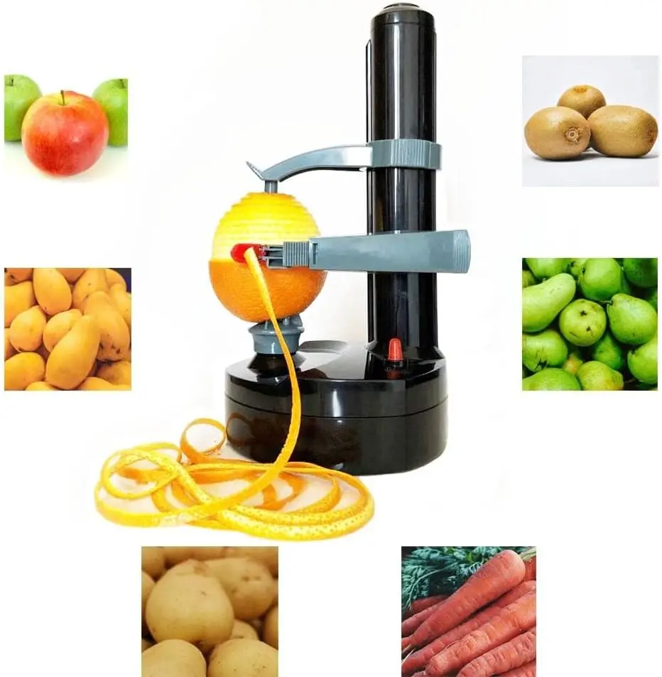 Automatic Electric Fruit Vegetable Peeler Electric Automatic Vegetable & Fruit Peeler – Fast Potato, Carrot, Zucchini, Apple, Orange, Mango, Lemon, Kiwi Peeling Tool