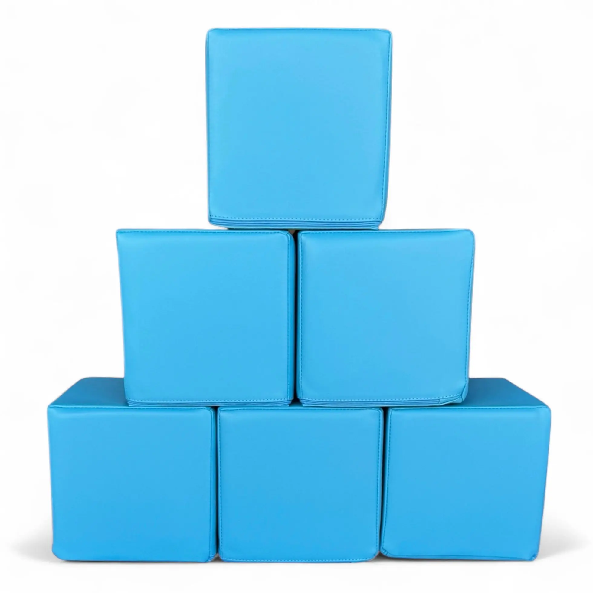 Blue Toddler Foam Blocks – 6 Pack Artificial Blocks Set Building Block