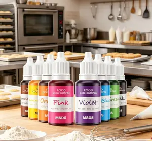 8 Edible Liquid Food Coloring 0.44 Fl oz 11 ml/Bottle Set  Vibrant Easter Christmas Halloween Food Coloring Vegan Kids DIY Supplies for Cake Decorating Baking Fondant Icing Slime Making Bake