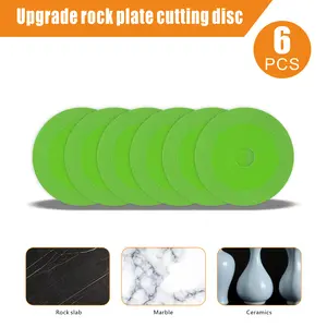 Rock Plate Dedicated Cutting Disc 6pcs 115mm DiamondPorous Flat Grinding Wheels for Chamfering Tiles MarblesStones Ceramics Fast Precise Cuts Power Tool