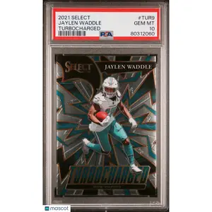 2021 PANINI SELECT TURBOCHARGED #TUR9 JAYLEN WADDLE RC PSA 10