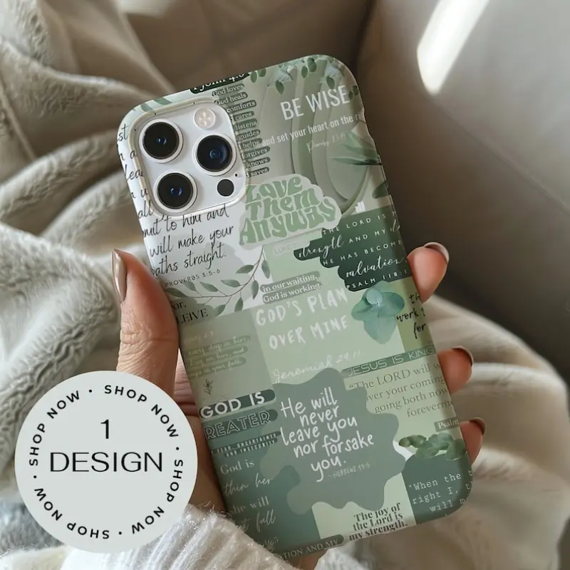 Bible Verse Design Lightweight Polycarbonate Smartphone Case - Shock Absorbent, Dual-Layer, Raised Bezels, Durable Multi-Model Protection Shell for iPhone 11,12,13,14,15,16,17 Pro Max Air Plus - Mobile Phone Accessory, Ideal Gift, Religious, Iphone12 Pro