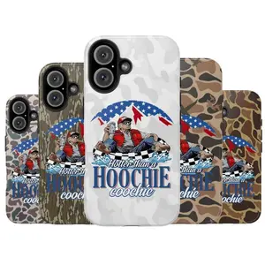Hotter Than A Hoochie Coochie Trump With Busch Light Camo Phone Case For iPhone 17 16, 15, 14, 13, 12, 11